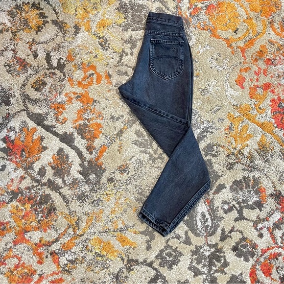 Vintage 80’s Chic Jeans Waist Black Relaxed Fit Tapered Leg size 6 - Picture 7 of 12